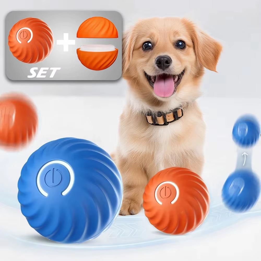 Dog Toy Ball Automatic Moving Bouncing Electronic Rolling Ball USB Smart Puppy Interactive Dog Chew Toy Ball USB Rechargeable