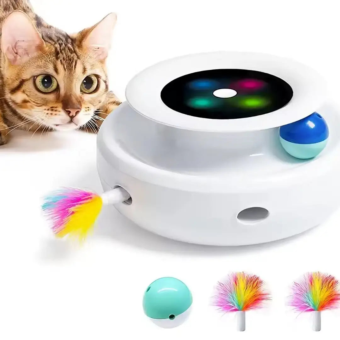 Automatic Feather Fun Ball Toy - Woof And Tails 